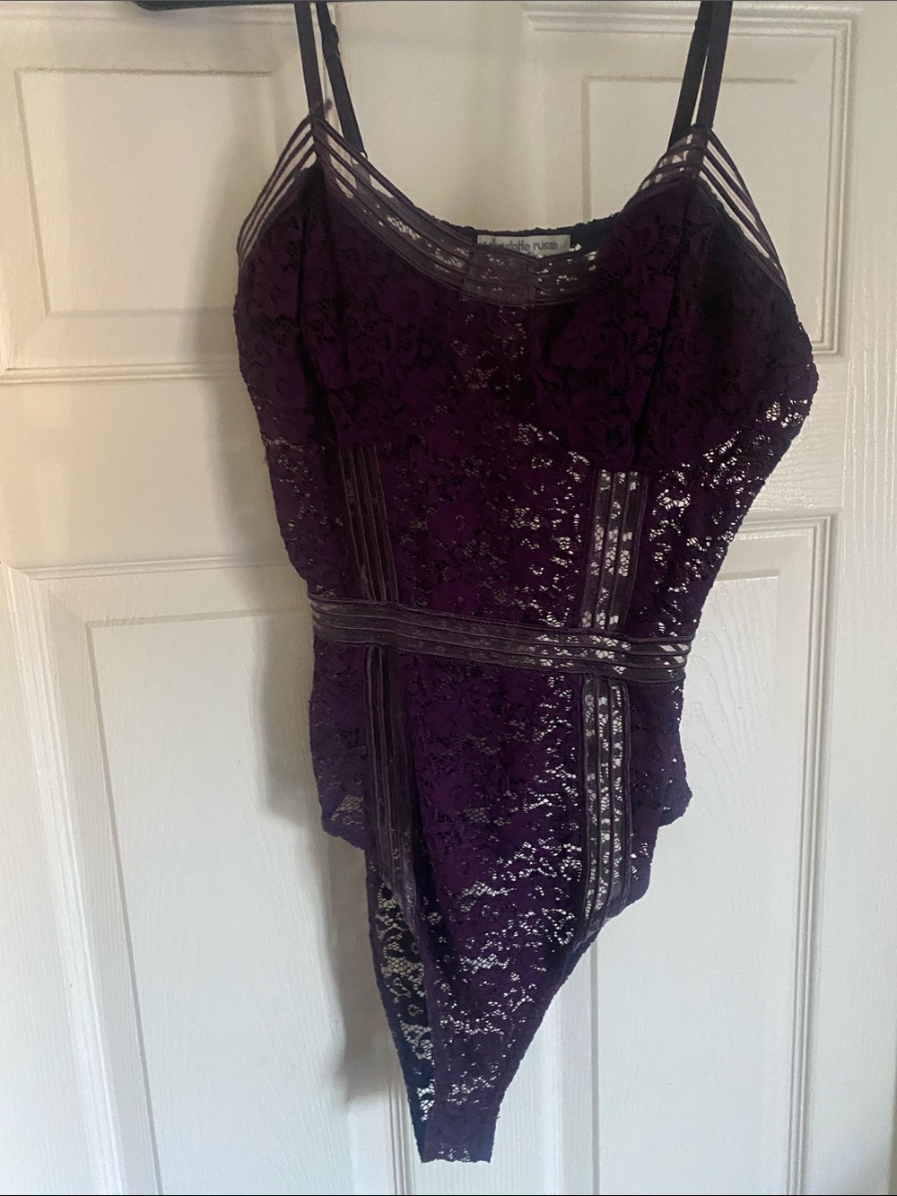 Charlotte Russe Purple Lace Asymmetrical Dress